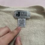 Fall Autumn leaves Embroidered Beaded Cream Cardigan Orange Photo 1