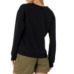 Pact Women’s  Courtside V-Neck Sweatshirt Black Size XL Photo 2