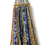 Chico's Chico’s Women’s Necklace Seed Bead Multi Strand Blue Navy Gold Tan 18” Length Photo 3
