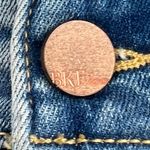 BKE  Denim Blue Frayed Mini Skirt Photo 1