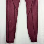 Lululemon Athletic Leggings Garnet Size 4 Mid-Rise Tight Yoga Workout Pilates Photo 5