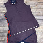 Peter Millar Navy Blue Red Orange Sleeveless Collared Polo Shorts Skort Set XL Photo 0