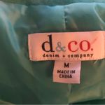 Denim & Company Aqua Leather Suede Jacket M Lined Pockets Full Button Up Fall Size M Photo 8