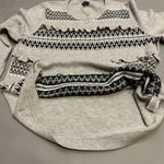 Talbots Women's XL Gray Ruffle Fair Isle Wool Blend Pullover Sweater Casual Photo 3