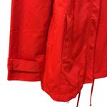 Eileen Fisher  Cotton Nylon Hooded Jacket Red Womens Size Small Rain Anorak Photo 6