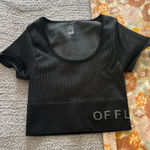 Aerie  Black Ribbed Crop Top Photo 0
