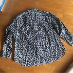 Talbots Animal Cheetah Print 100% Cotton Button Up Shirt, Green, Navy, Size 3X Photo 11