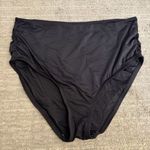 Black Hi Cut Hi Leg Ruched Side Swim Bikini Bottoms Med/Large Photo 0