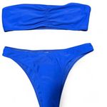 SheIn blue two piece strapless bathing suit Photo 0