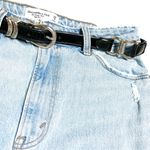 Brighton Horsebit Old Money Black Croc Print Belt Silver Western Style Photo 4