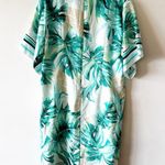 Chico's Black Label Tropical Print Dress Size 12 White Green Botanical NWT Cruise Photo 1