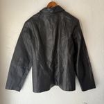 Phase Two Vintage Black Leather Jacket XL Full Zip Classic Moto BIker Grunge Photo 5