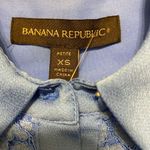 Banana Republic NWT $148 Blue Flutter Sleeve Collared Lace Dress XSP Photo 6