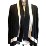 Banana Republic  Draped Cardigan Sweater Black size Small Italian Wool Cashmere Photo 0
