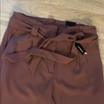 EXPRESS NWT 10 Mauve Tie-Waist paper bag Pants Photo 2