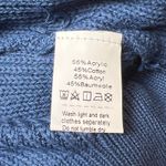 Grace Karin Blue Knit Split-Neck Pullover Sweater Women's M NWT Photo 5