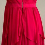 XOXO Red Heart Shape Strapless Chiffon Mini Dress SZ 11/12 Built in Bra … Photo 10