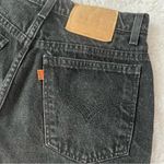Levi's VINTAGE 90s Orange Tab Levi’s Slim Fit Shorts Black Jean Shorts Photo 7