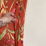 Rabbit, Rabbit, Rabbit Designs Vintage Coral Tropical Sleeveless Maxi Dress Size 12 Photo 8