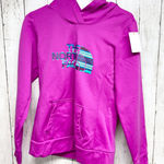 The North Face Sweater Women Size Small Pink Long Sleeve Hooded Sweatshirt Logo Photo 0