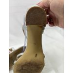 Badgley Mischka Silver Glitter Block Heel Sandals Sparkle Dress Women's Size 11 Photo 9