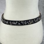 Nocona Belt Co Western Fashion Belt Womens S Black Rhinestones Crystal Buckle Photo 1