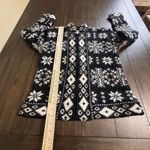 VTG Nordic Lambswool Angora Blend Cardigan Sweater Petite M Fair Isle Full Zip Black Size undefined Photo 3