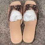 Chinese Laundry Pink Snake Print Women's Slide Sandals Photo 1