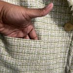 New York & Company Women’s Green Tweed One Button Blazer Photo 5