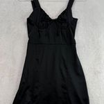 Bershka  Mini Dress Satin Tie Front Party Cocktail‎ Dress Black Size S Photo 0