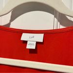 J. Jill Elevated Ruffle Trimmed Midi Dress Large Persimmon Flutter Sleeve Tiered Orange Photo 2