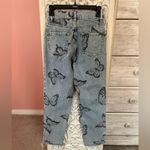 PacSun  eco butterfly print high waisted straight leg jeans with frayed hem 25 Photo 5