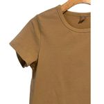 Dazy T Shirt Womens L Brown Cropped Short Sleeve Tee Pullover Top Heart Logo NWT Size L Photo 1