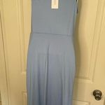 Collective Concepts Sleeveless Asymmetric Hem Dress - light blue color Photo 3
