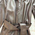 Wilfred Aritzia  Dark Brown Leather Jacket Photo 1