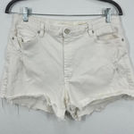 BLANK NYC  Wedge Short White Distressed Raw Hem Denim‎ Shorts Size 31 Photo 0