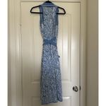 Diane Von Furstenberg NWT  x Target Blue Sea Twig Knit Sleeveless Wrap Dress M Photo 4