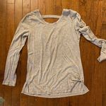 Athleta Grey Open Cut Out Back Top Photo 3