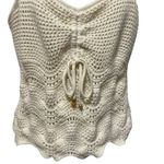 Rachel Zoe ‎ Boho Crochet Crop Babydoll Top L Ivory Indie Sleaze Coquette Resort Photo 4