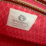 Spartina 449 | Pink Flamingo Print Genuine Leather Shoulder Bag Purse Tropical Photo 9