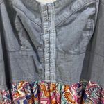 No Boundaries Flattering chambray corset bodice clasp top colorful sundress size large Photo 4