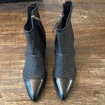 Sam Edelman Elita Black Leather Pointed Cut-Out Western Fashion Boots Size 10 Photo 3