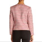 Halogen Pink Tweed Cotton Cropped Tribal Moto Blazer Photo 3