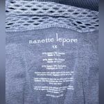 Nanette Lepore  Gray Athleisure Sports Bra Crochet Cutout Racerback Size 1X Photo 2