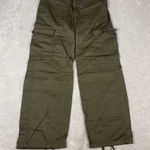 Levi's 94 Baggy Cargo Pants Womens 28 Wide Leg Army Green Skater Grunge Military Photo 0