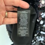 Rachel Zoe Irene Irena Black Silver Sequins Shift Dress Large Photo 6