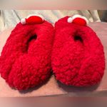 Red fleece Santa slippers Photo 4