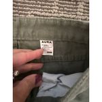 Aura Brands Women's Olive Green Wide Leg Jeans Raw Hem Size 28 Photo 1