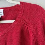 Women’s Red Cardigan Embroidered Vintage Beaded 3x Floral Christmas holiday cute Photo 6