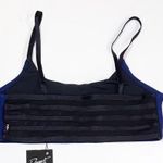 NEW Zara Terez XS Mesh Back Sports Bra Navy Blue Strappy Workout Crop Top Gym Photo 3